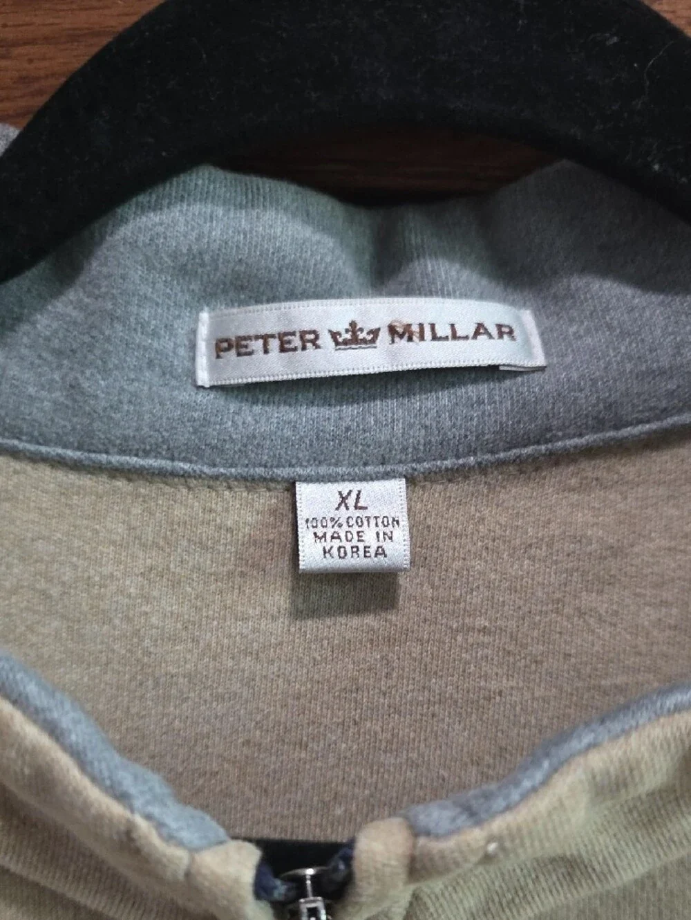 Peter Millar Tan Sleeveless Half-Zip Pullover Vest